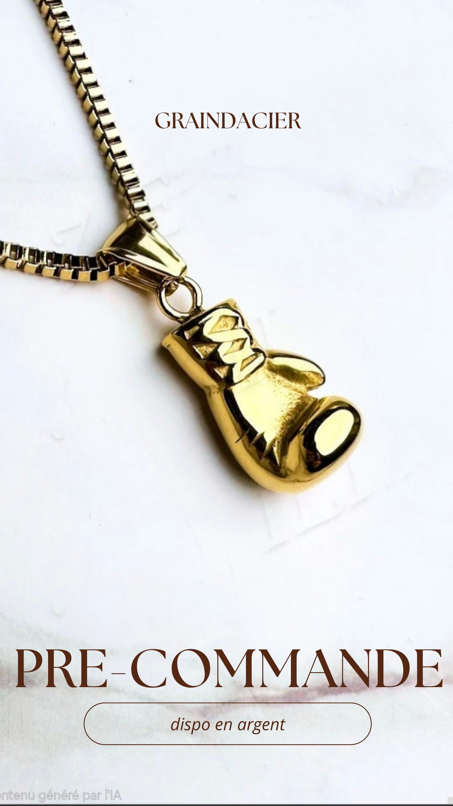 Chaîne avec pendentif gant de boxe