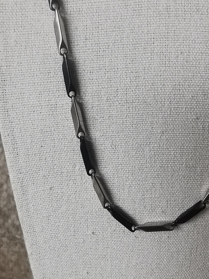 CHAÎNE ÉPIS NOIR ET ARGENT