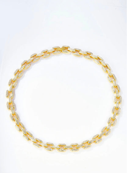 Colliers strass maille carrée