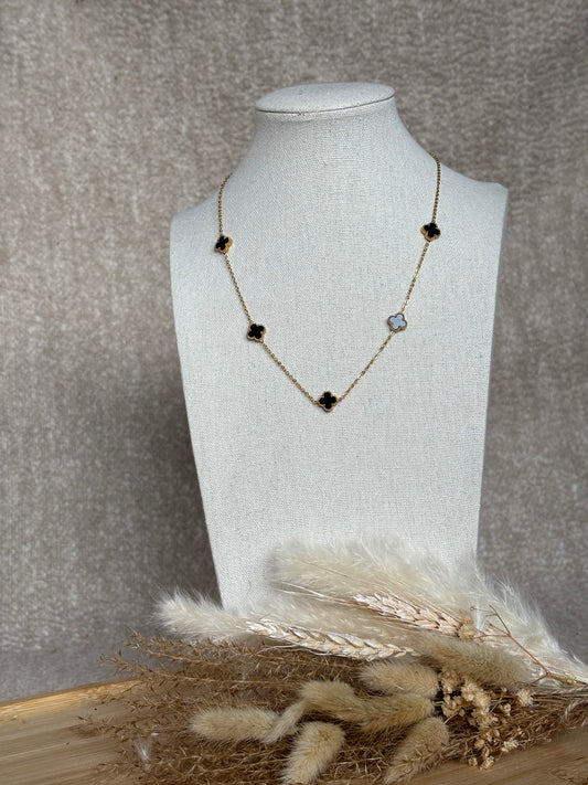 Collier TRÈFLE NOIR
